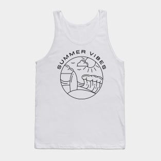 Summer Vibes. Fun Summer, Beach, Sand, Surf Design. Tank Top